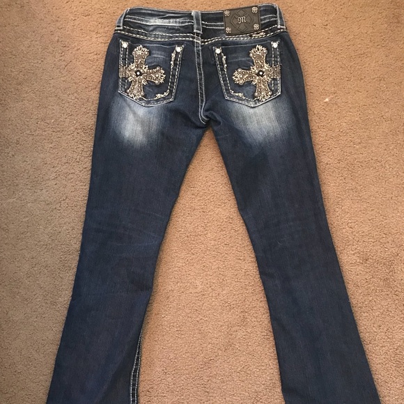 Dark Wash Authentic Miss Me Studded Jeans(Size 28) - Picture 5 of 5